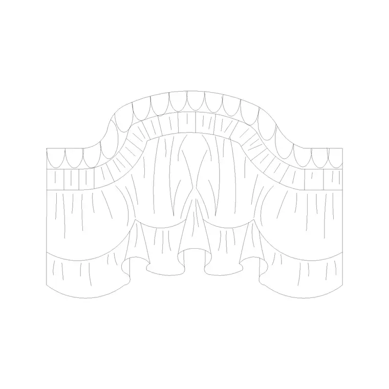 Curtain Elevation (12) DWG CAD block thumbnail — accessories drawing
