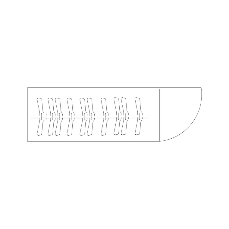 Curve Wardobe Plan DWG CAD block thumbnail — furniture drawing