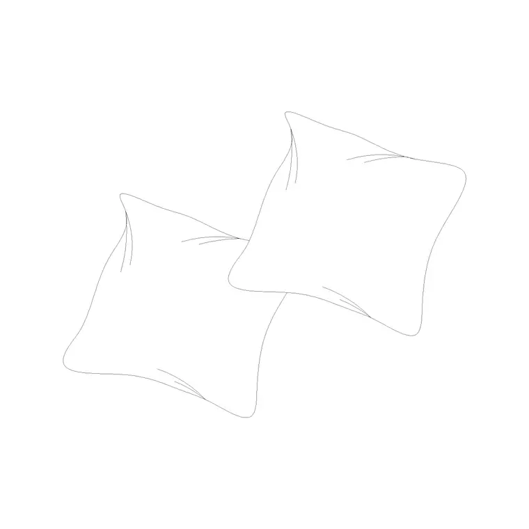 Cushion DWG CAD block thumbnail — accessories drawing