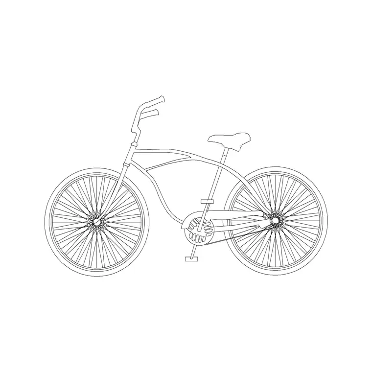 Cyclocross Bikes DWG CAD block thumbnail — vehicles drawing