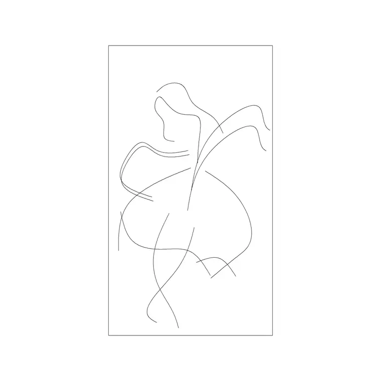 Dancer Frame 2 DWG CAD block thumbnail — accessories drawing