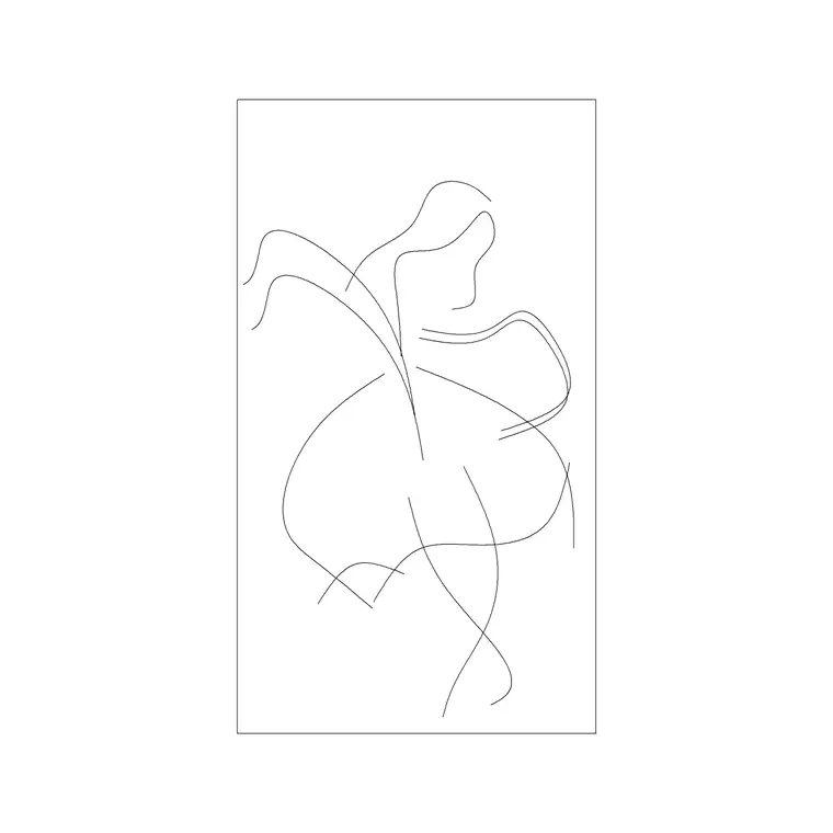 Dancer Frame CAD block DWG — plan and elevation view