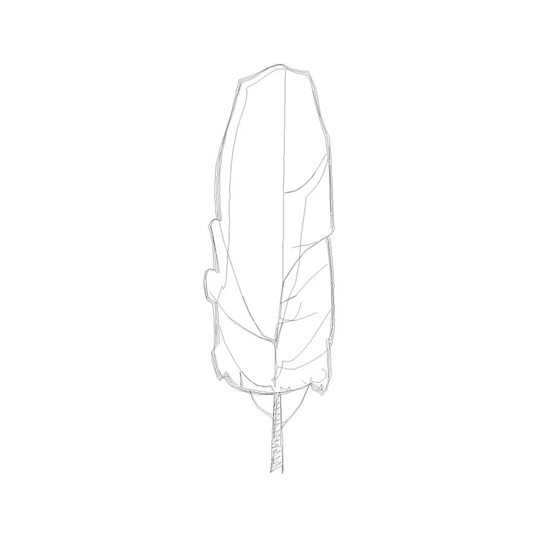 Deciduous Trees (1) DWG CAD block thumbnail — trees & plants drawing