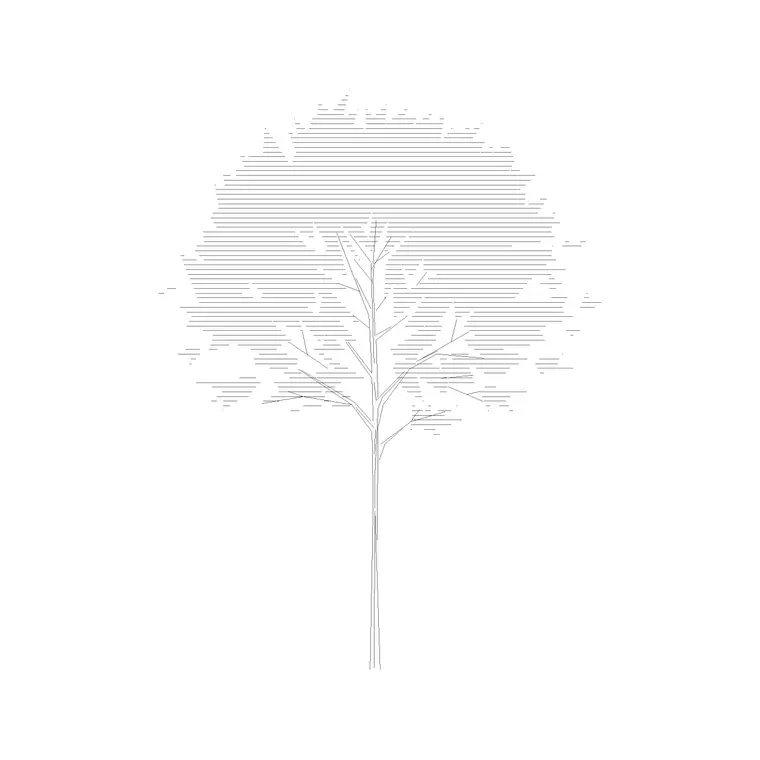 Deciduous Trees (13) DWG CAD block thumbnail — trees & plants drawing