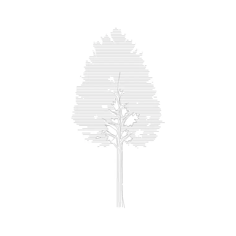 Deciduous Trees (15) DWG CAD block thumbnail — trees & plants drawing