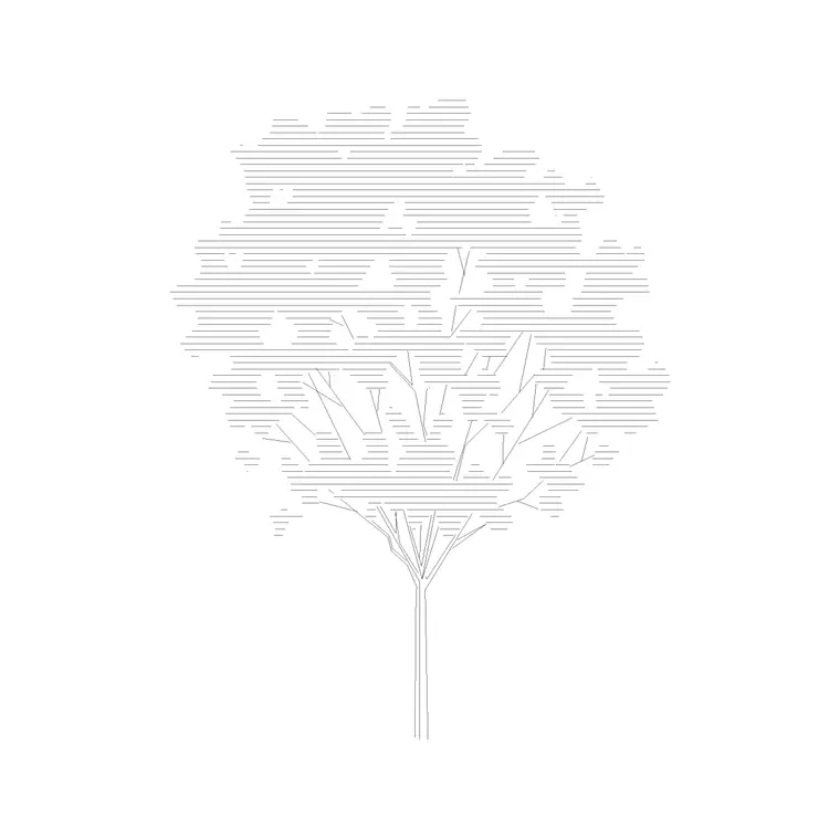 Deciduous Trees (17) DWG CAD block thumbnail — trees & plants drawing
