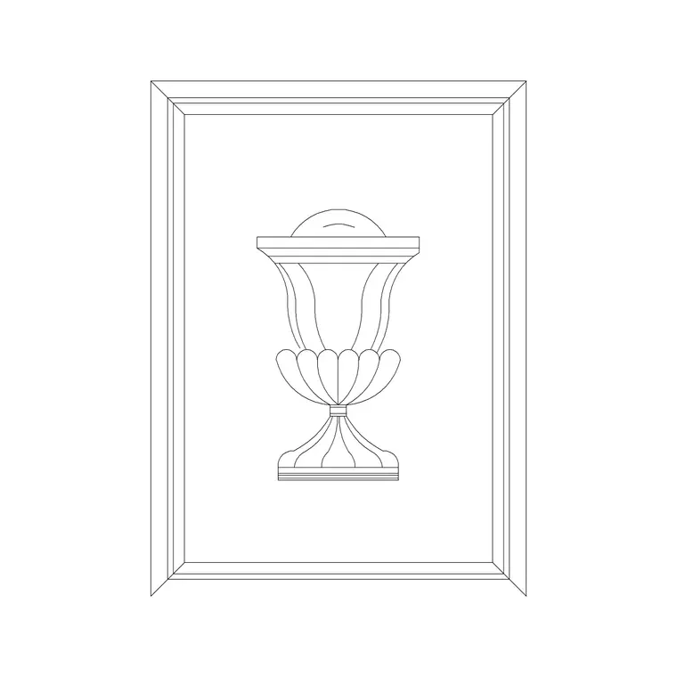 Decorative Frame1 DWG CAD block thumbnail — accessories drawing