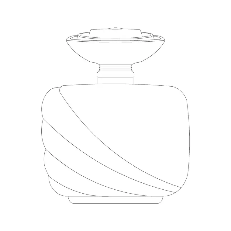 Designer Bottle Perfume DWG CAD block thumbnail — accessories drawing
