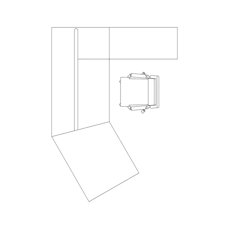 Designer Table DWG CAD block thumbnail — office drawing
