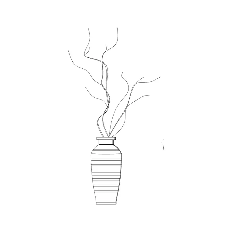 Designer Vase DWG CAD block thumbnail — accessories drawing
