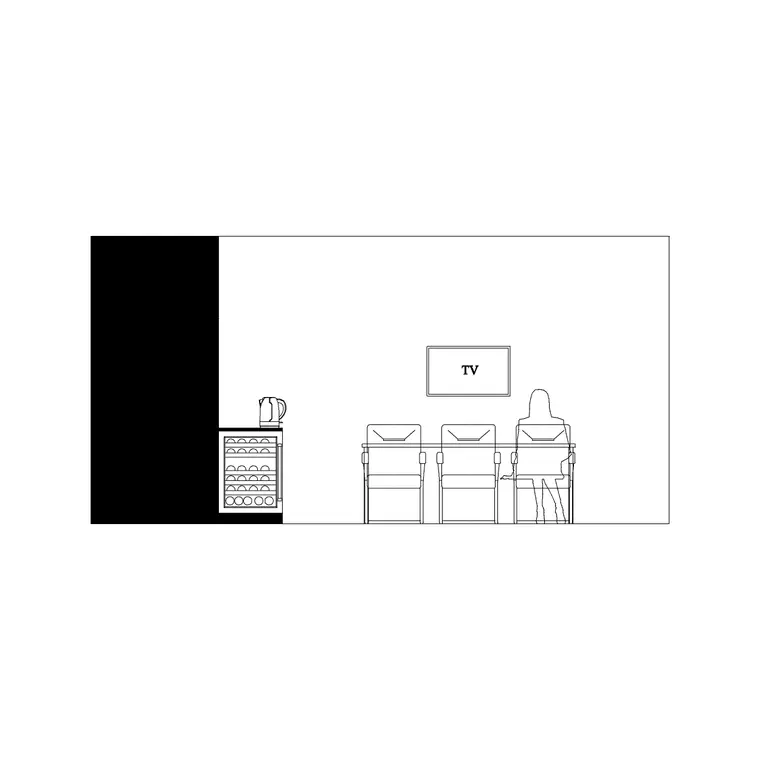 Dining Room Ele DWG CAD block thumbnail — kitchen drawing