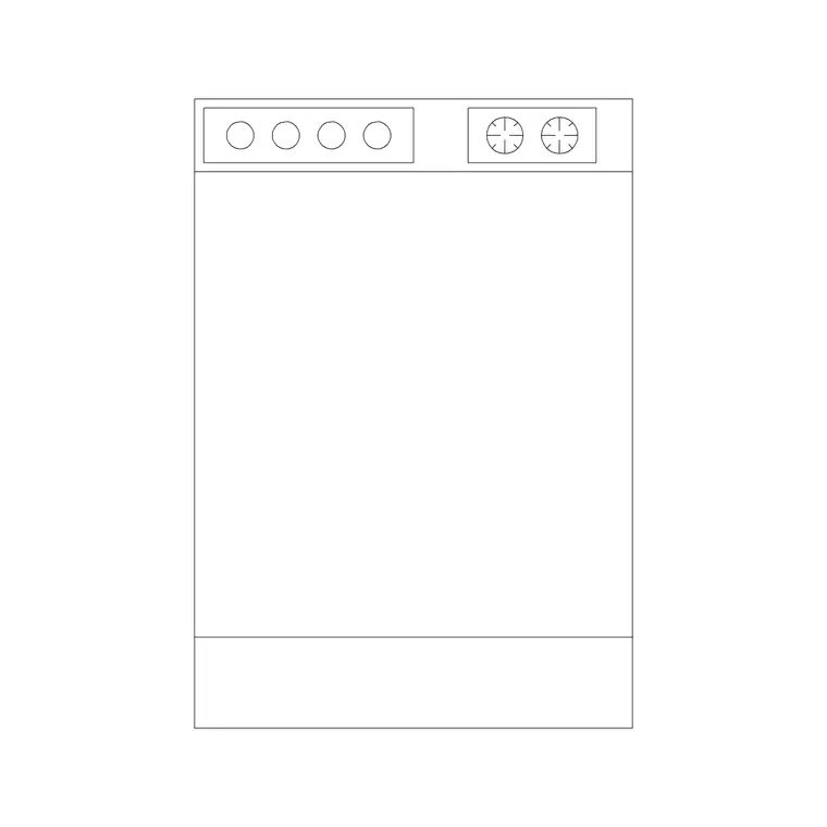 Dishwasher Elev CAD block DWG — elevation view