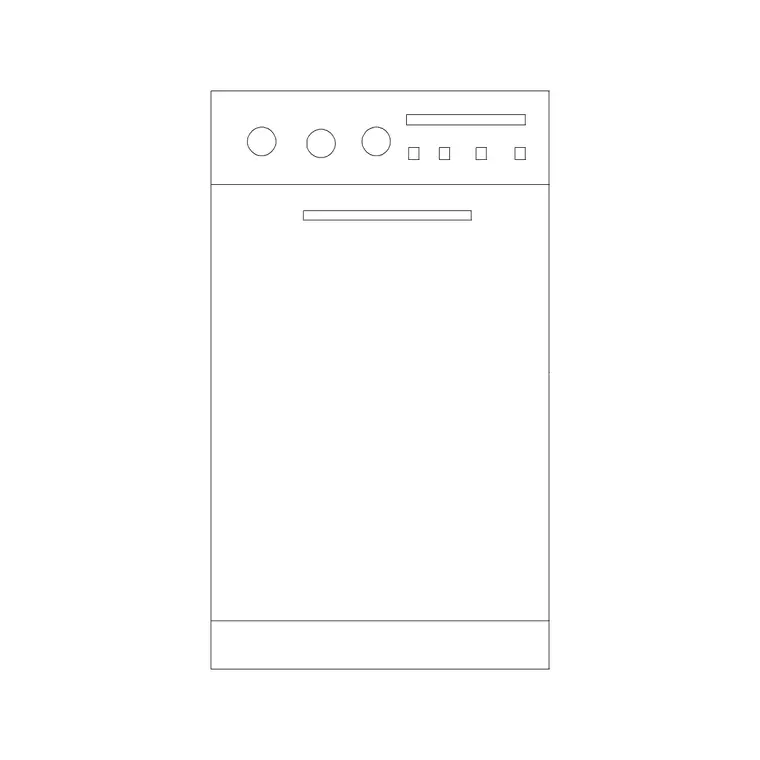 Dishwashers 1 DWG CAD block thumbnail — kitchen drawing