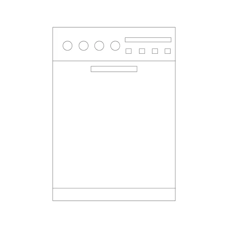 Dishwashers 2 DWG CAD block thumbnail — kitchen drawing