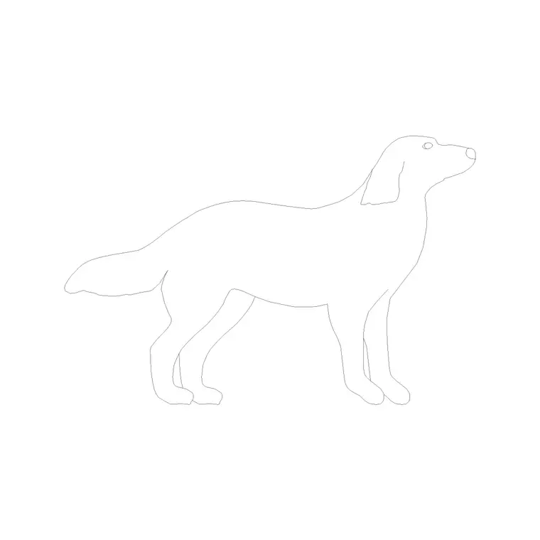Dog 1 DWG CAD block thumbnail — animals drawing