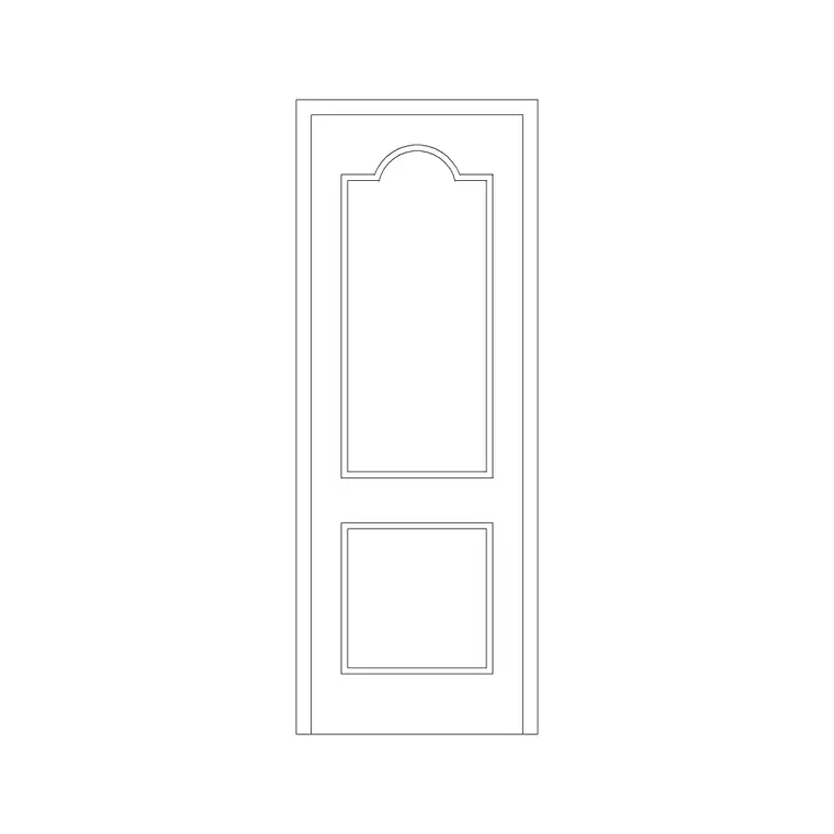 Door With Lipping Round 3 DWG CAD block thumbnail — doors drawing