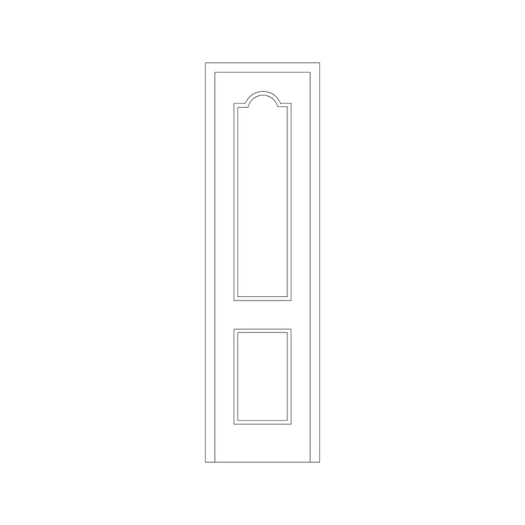 Door With Lipping Round DWG CAD block thumbnail — doors drawing