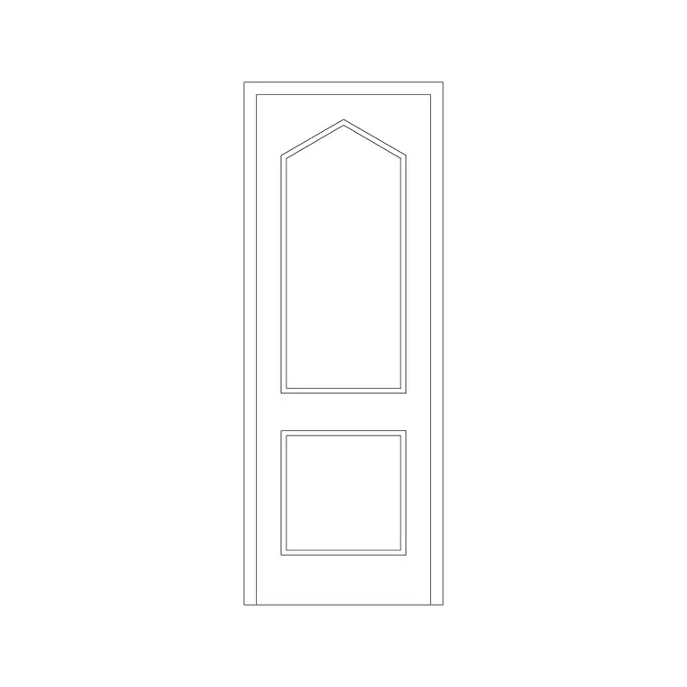 Door With Traingular Lipping DWG CAD block thumbnail — doors drawing