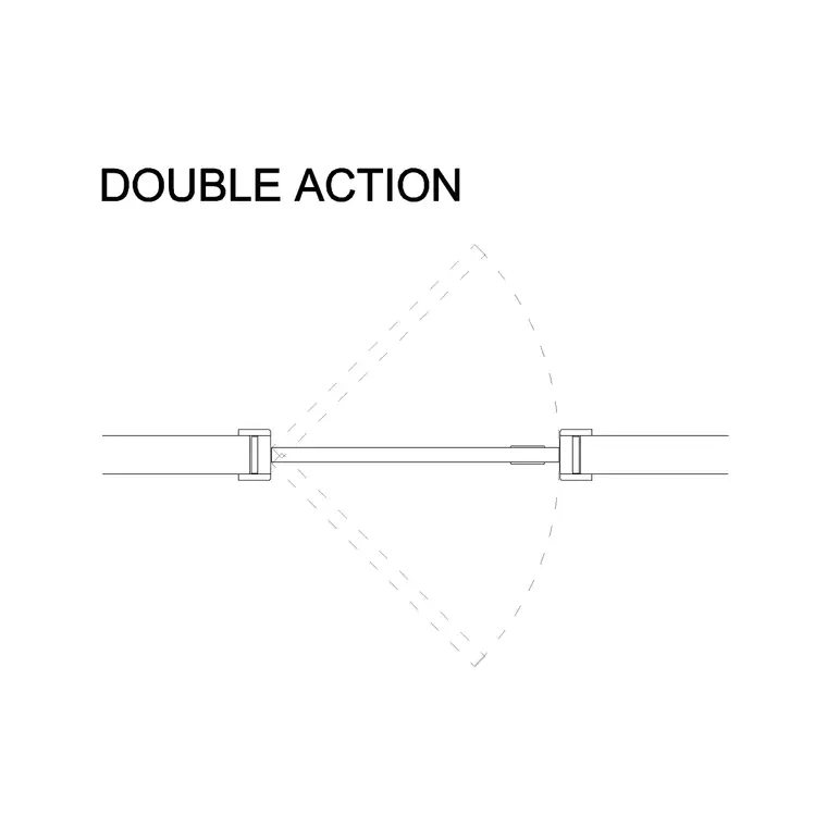 Double Action Door DWG CAD block thumbnail — doors drawing