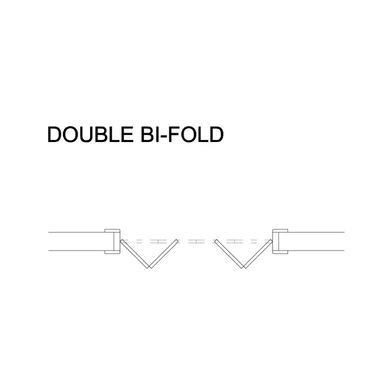 Double Bifold Door DWG CAD block thumbnail — doors drawing