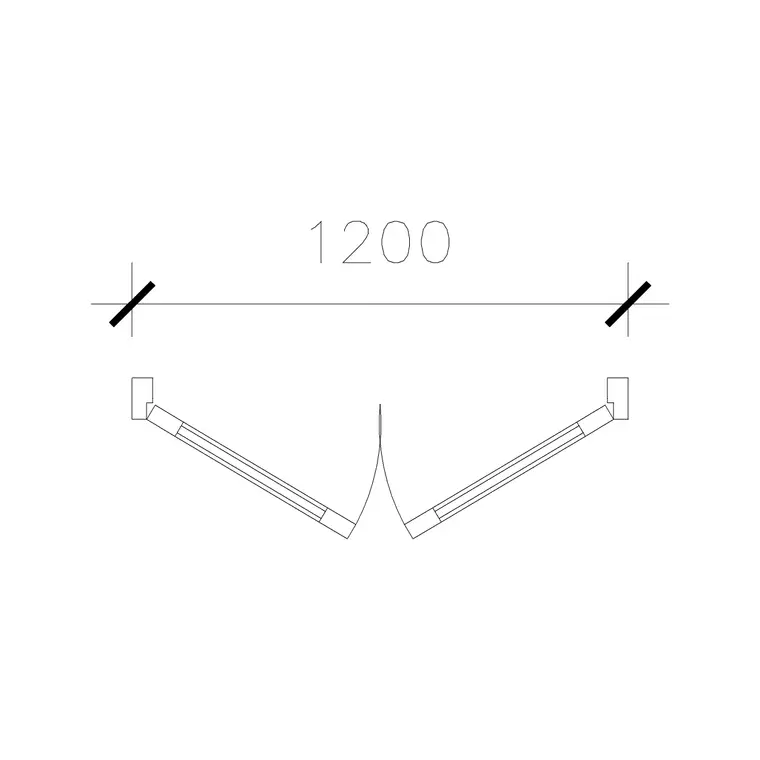 Double Door 1200 Mm Laminated Wide Door DWG CAD block thumbnail — doors drawing