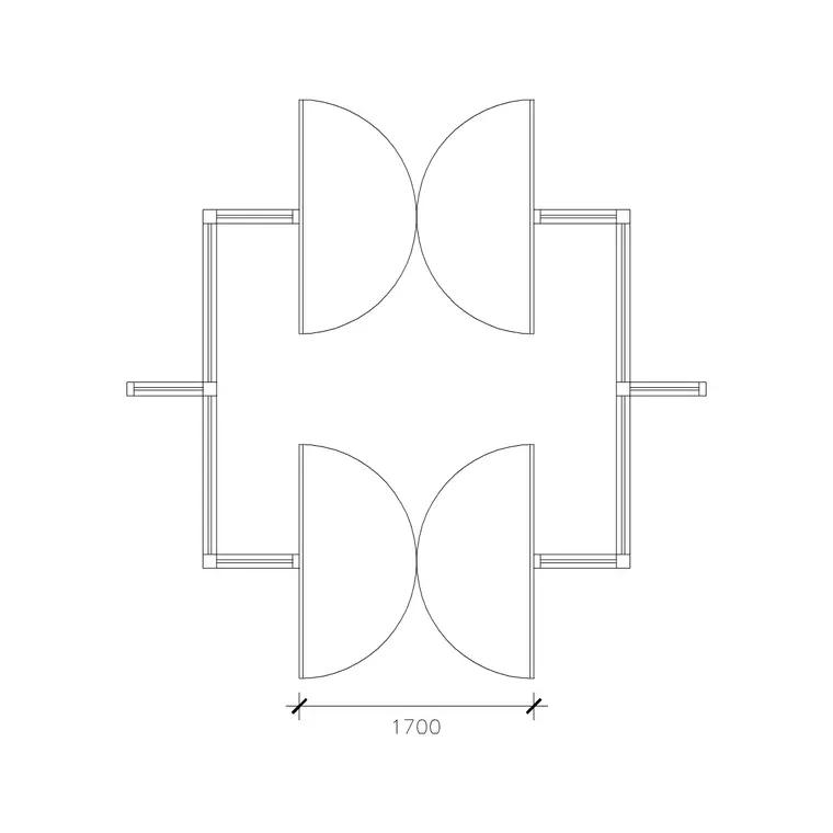 Double Panle Bs Swing Vestibule Door DWG CAD block thumbnail — doors drawing