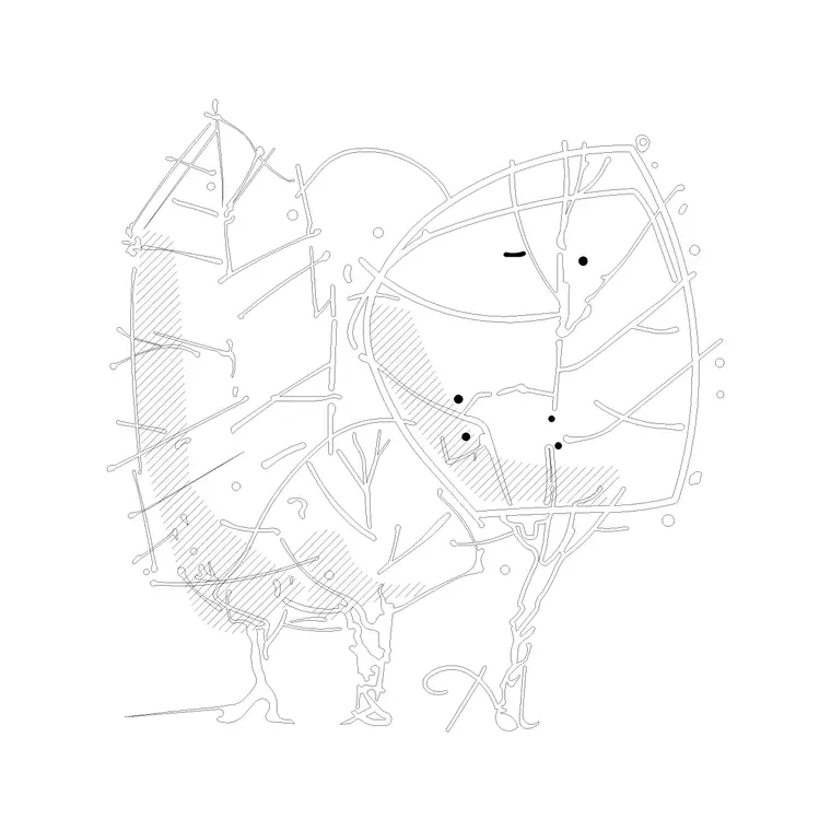 Doubletree Sketch Ele DWG CAD block thumbnail — trees & plants drawing