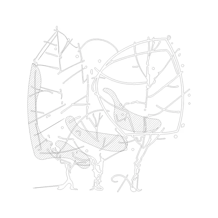 Doubletree Sketch DWG CAD block thumbnail — trees & plants drawing