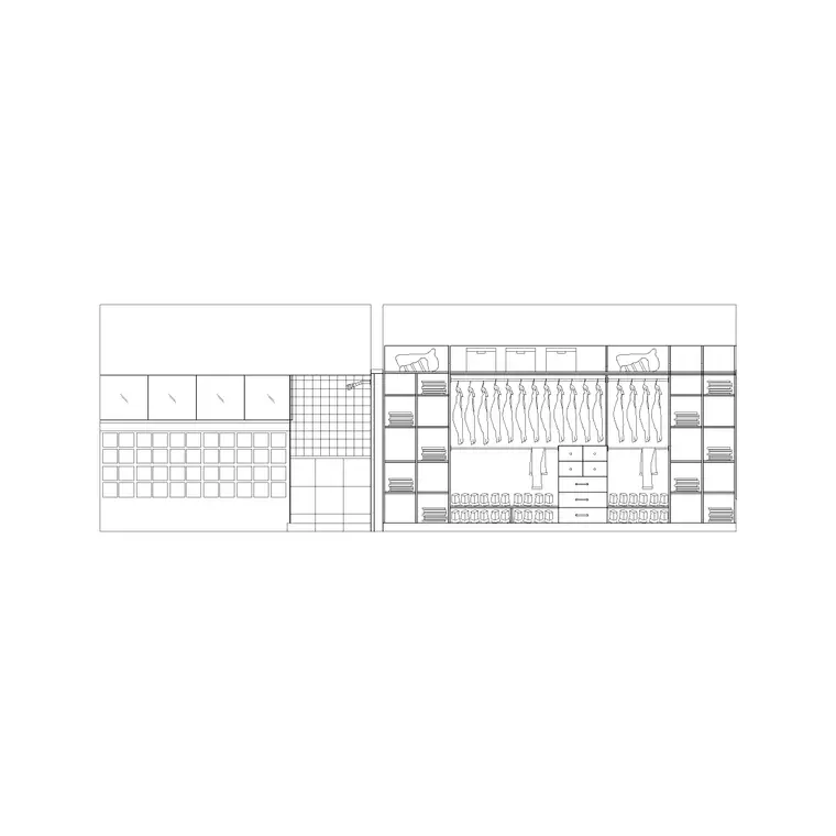 Dressing And Bath DWG CAD block thumbnail — kitchen drawing