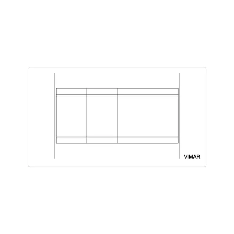 Electric Socket Vimar 3 Buttons DWG CAD block thumbnail — office drawing