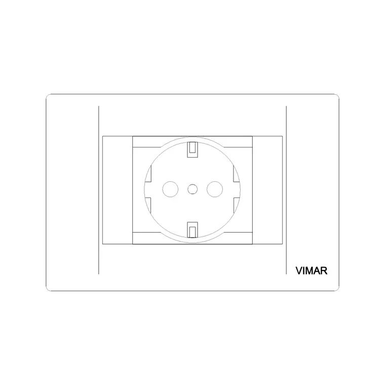 Electric Socket Vimar 3 DWG CAD block thumbnail — office drawing