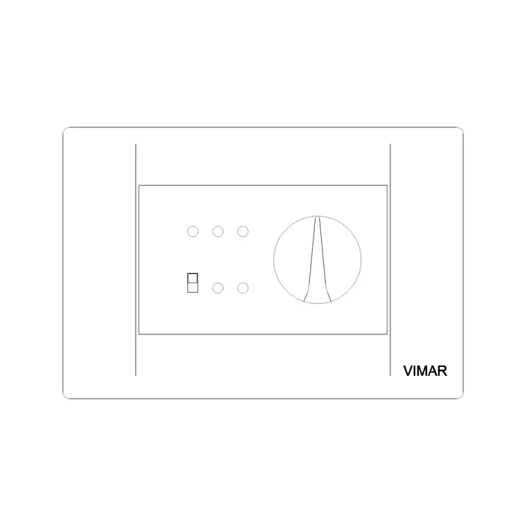 Electric Socket Vimar 4 DWG CAD block thumbnail — office drawing