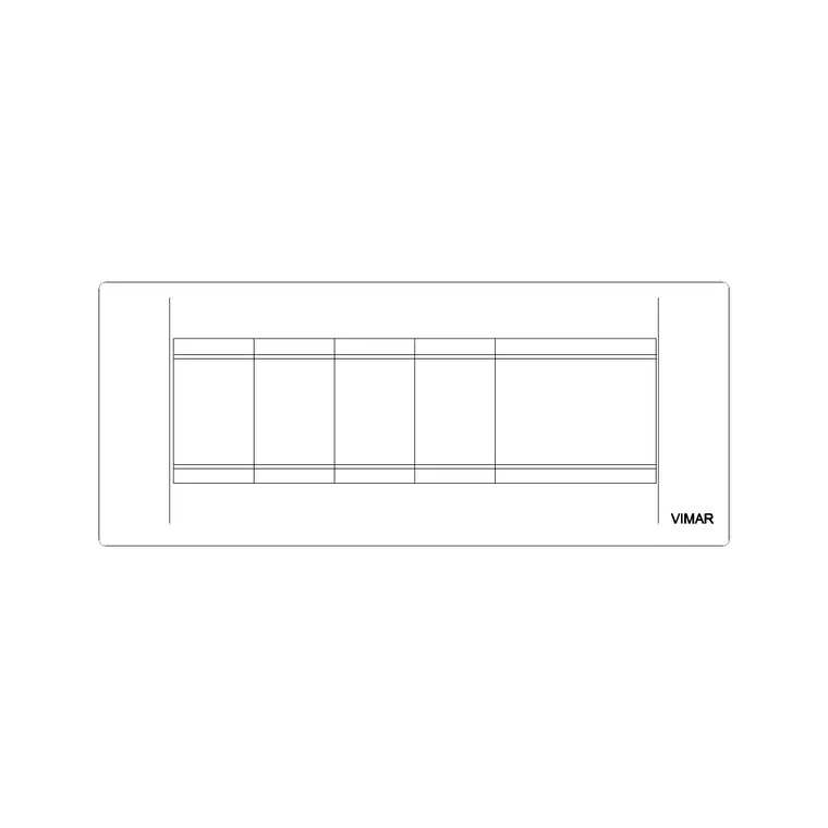 Electric Socket Vimar 5 Buttons DWG CAD block thumbnail — office drawing