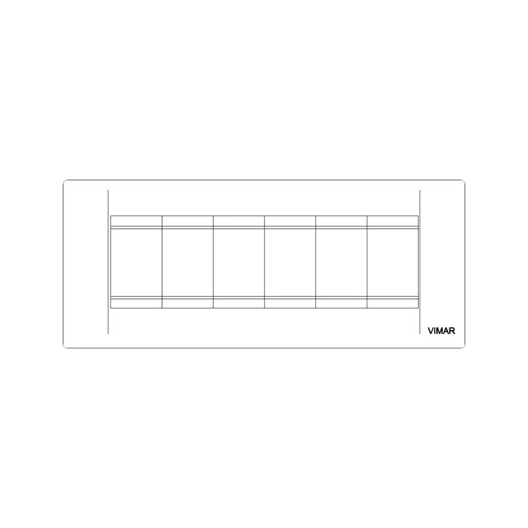 Electric Socket Vimar 6 Buttons DWG CAD block thumbnail — office drawing