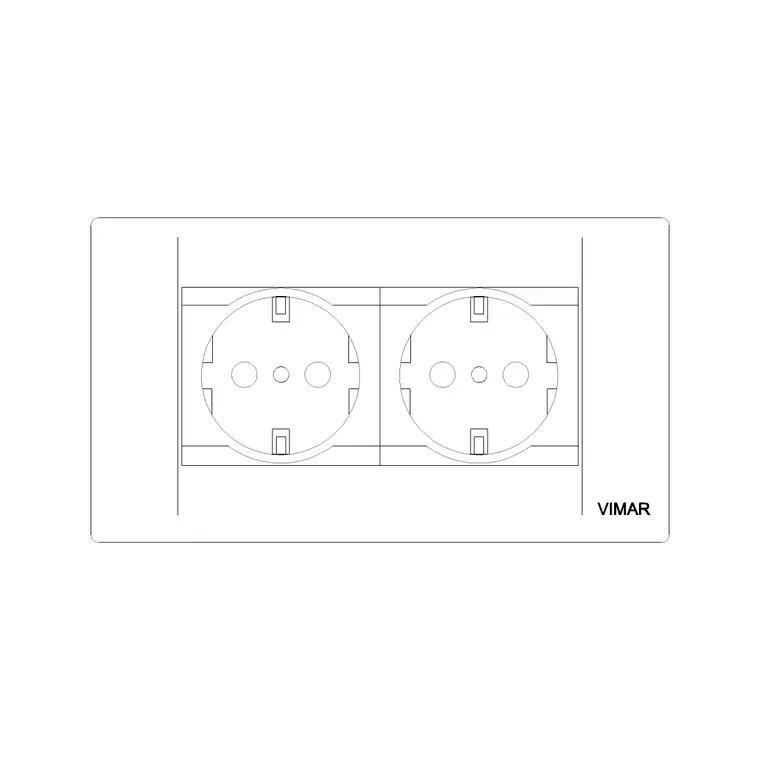 Electric Socket Vimar 7 DWG CAD block thumbnail — office drawing