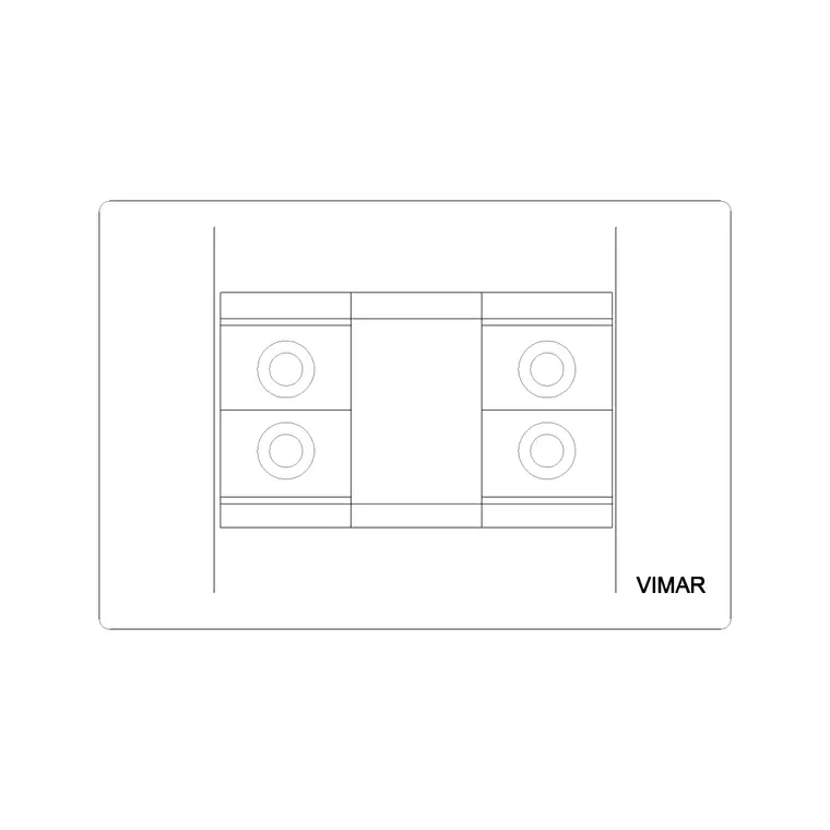 Electric Socket Vimar Button With TV Point 2 DWG CAD block thumbnail — office drawing