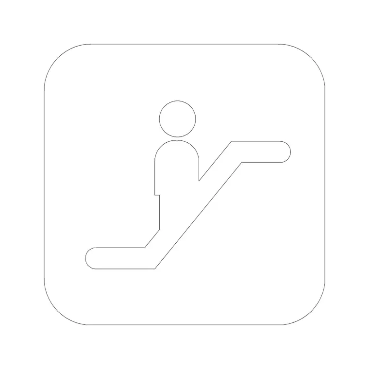 Esclator DWG CAD block thumbnail — building symbols drawing