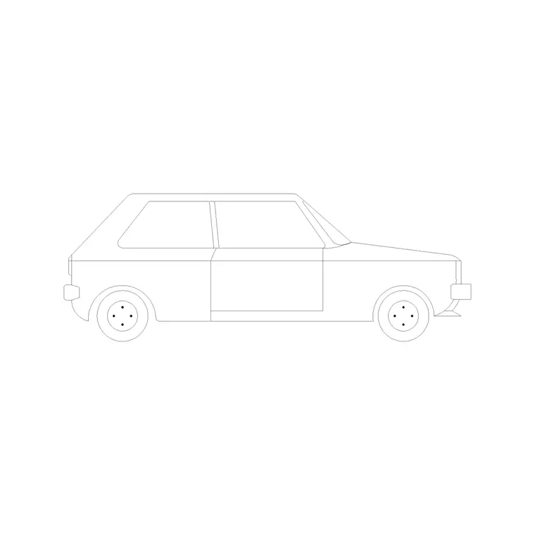Family Car DWG CAD block thumbnail — vehicles drawing