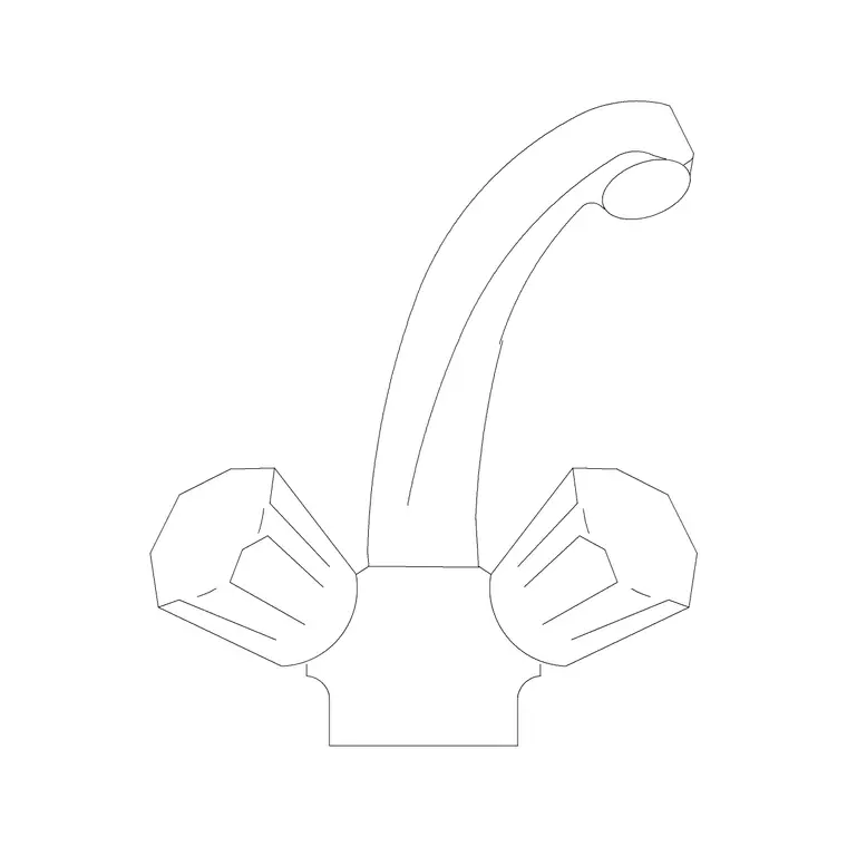 Faucet 4 DWG CAD block thumbnail — kitchen drawing