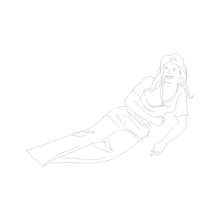Female Figure (27) DWG CAD block thumbnail — people drawing
