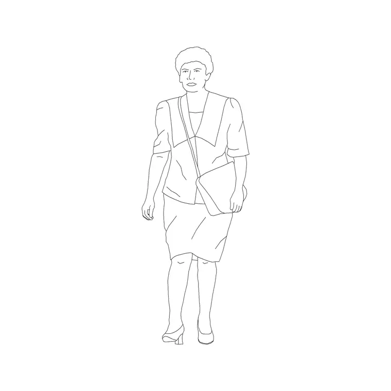 Female Figure (3) DWG CAD block thumbnail — people drawing