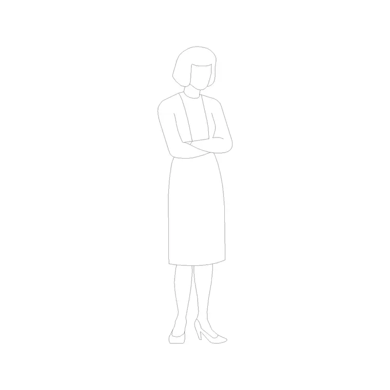 Female Figure (41) DWG CAD block thumbnail — people drawing