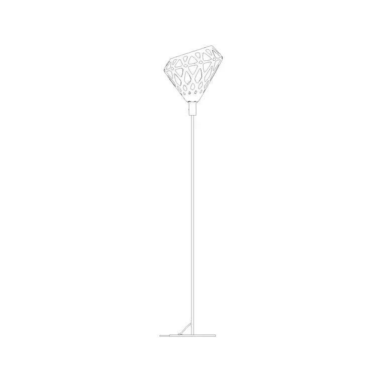 Floor Lamp Ele (1) DWG CAD block thumbnail — lighting drawing