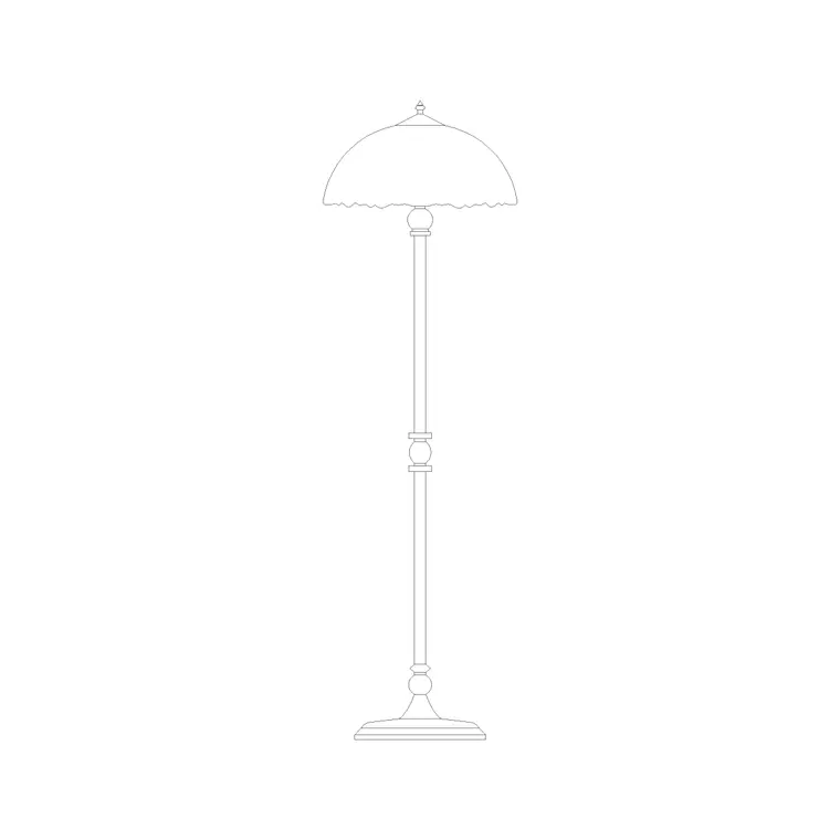 Floor Lamp Ele (12) DWG CAD block thumbnail — lighting drawing