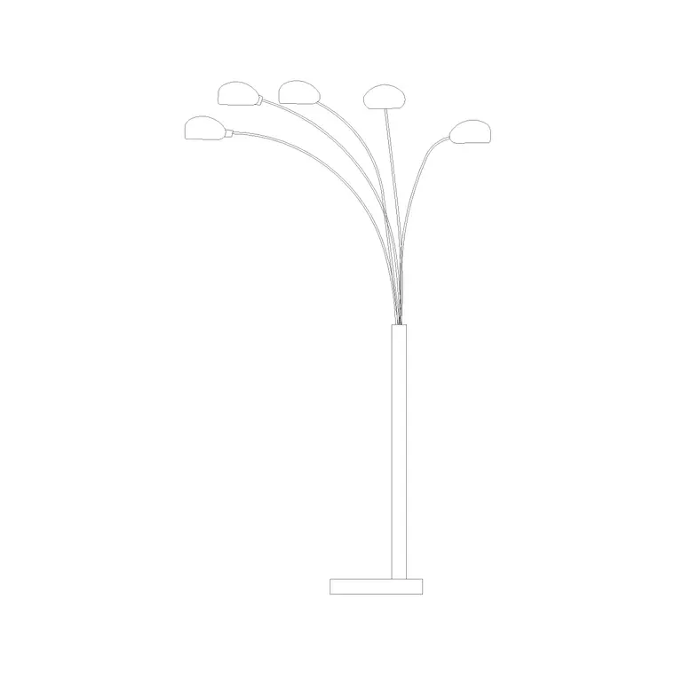 Floor Lamp Ele (14) DWG CAD block thumbnail — lighting drawing
