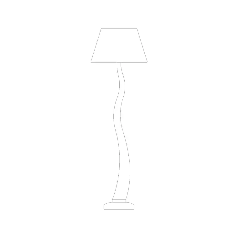 Floor Lamp Ele (15) DWG CAD block thumbnail — lighting drawing