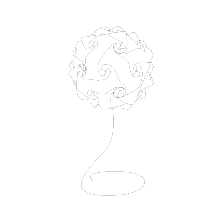 Floor Lamp Ele (3) DWG CAD block thumbnail — lighting drawing