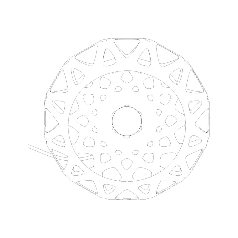 Floor Lamp Plan (2) DWG CAD block thumbnail — lighting drawing