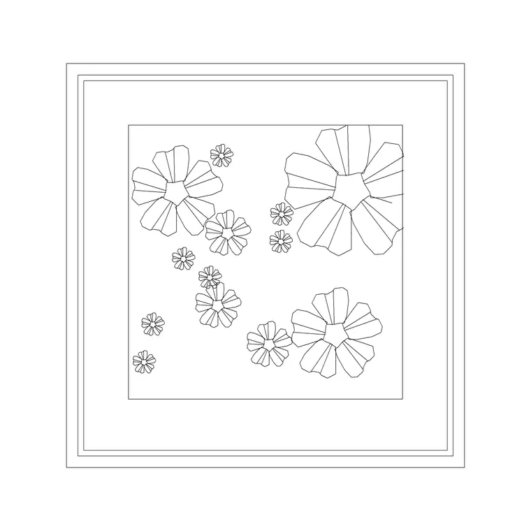 Flower Frame 2 DWG CAD block thumbnail — accessories drawing