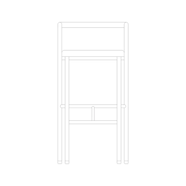 Foldable Chair DWG CAD block thumbnail — furniture drawing